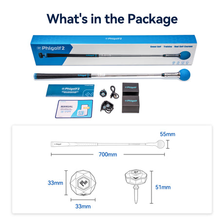 PHIGOLF 2 Smart Home Golf Simulator – Swing Stick Trainer & Analyzer