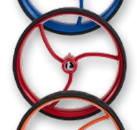 Jeu de roues Trendgolf argent pour streaker, walker, cushy