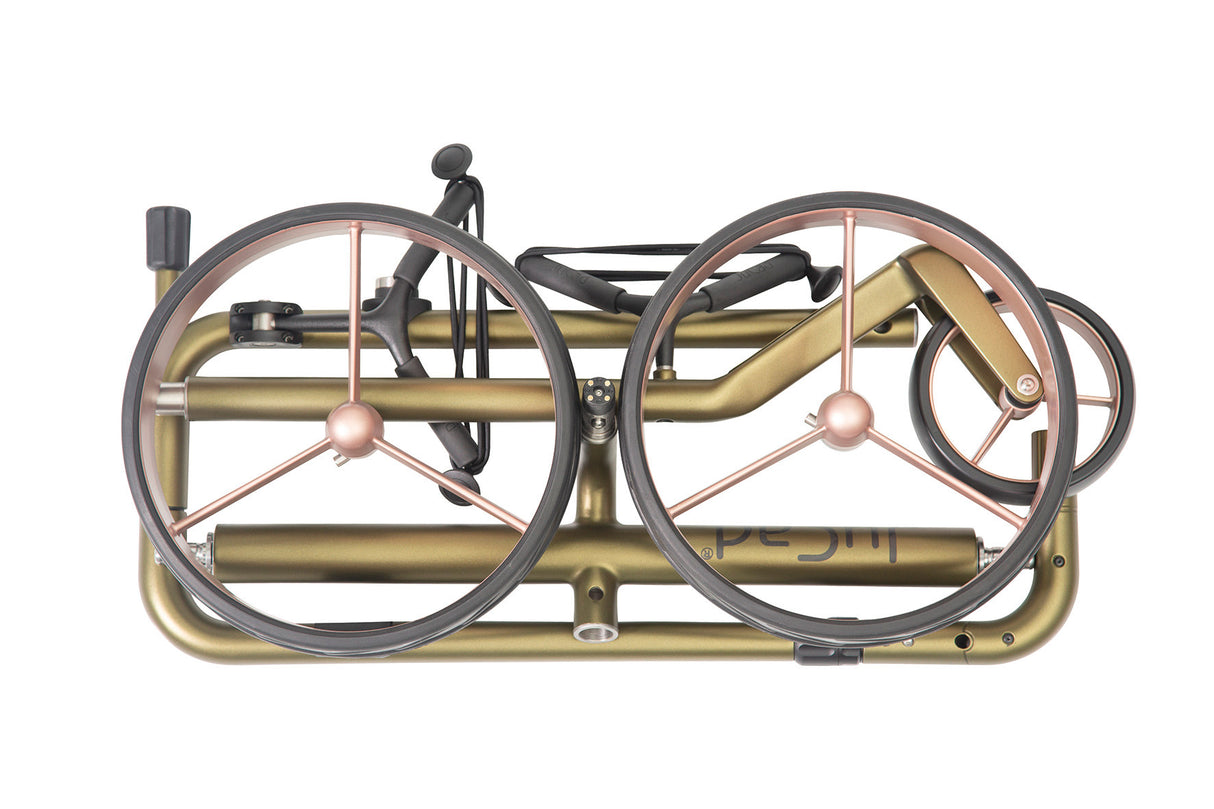 JuCad Elektro-Golftrolley Carbon Travel Verde Rosé 2.0 - Avantgardist im opulenten Nature Look