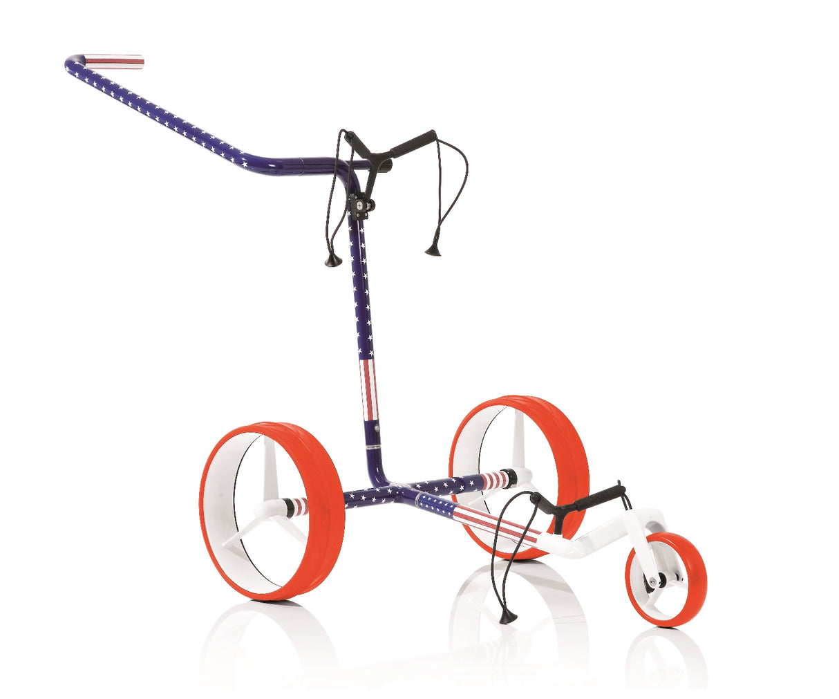 JuCad Golftrolley Carbon USA - the stylish caddy in Stars & Stripes design