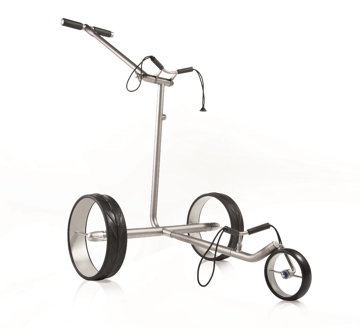 Chariot de golf électrique JuCad Ghost Titan 2.0 - le Titan pliable avec prise en main confortable