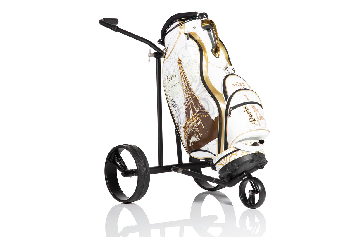 Chariot de golf électrique JuCad Phantom Titan noir sur noir 2.0