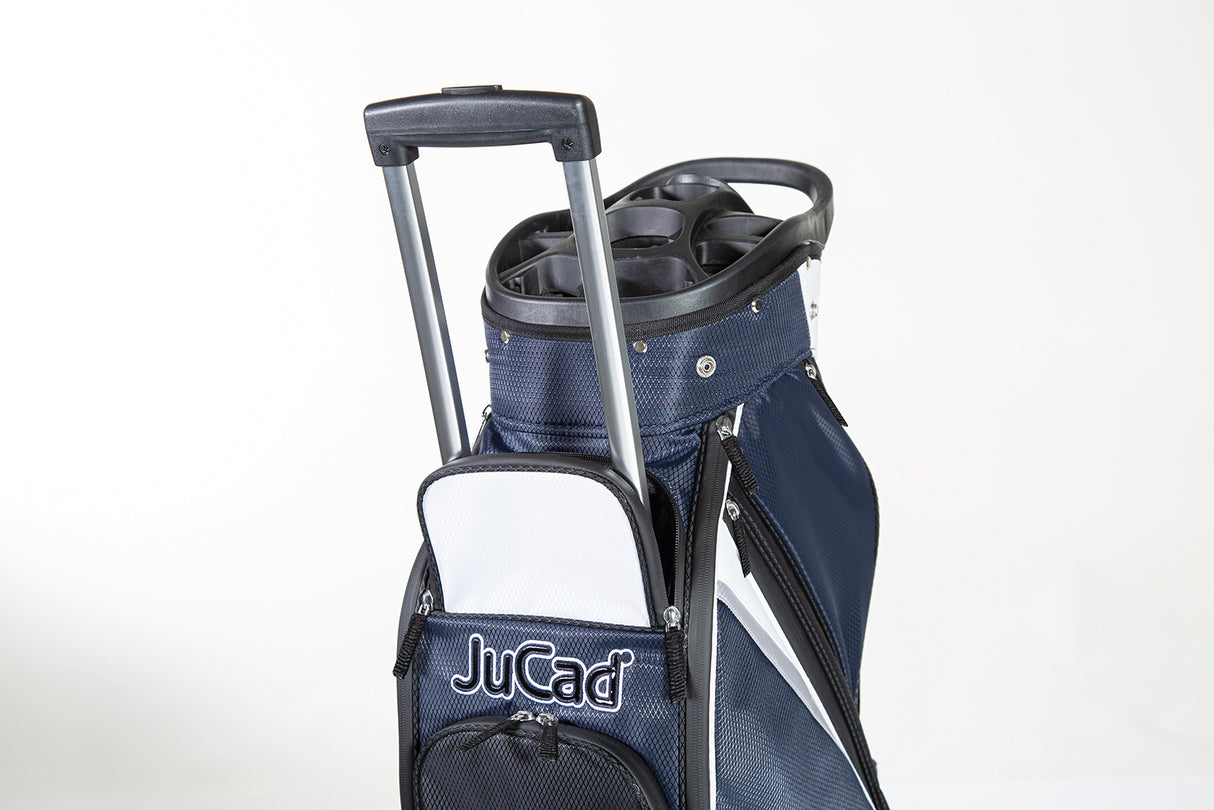 Sac de golf JuCad à rouler - chariot et sac à tirer avec roulettes et organiseur