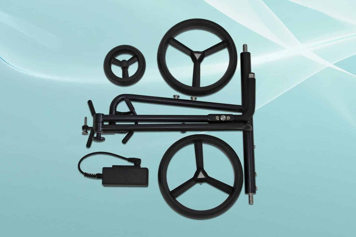 PG-Powergolf electric golf trolley Zorro flat steel black pearl