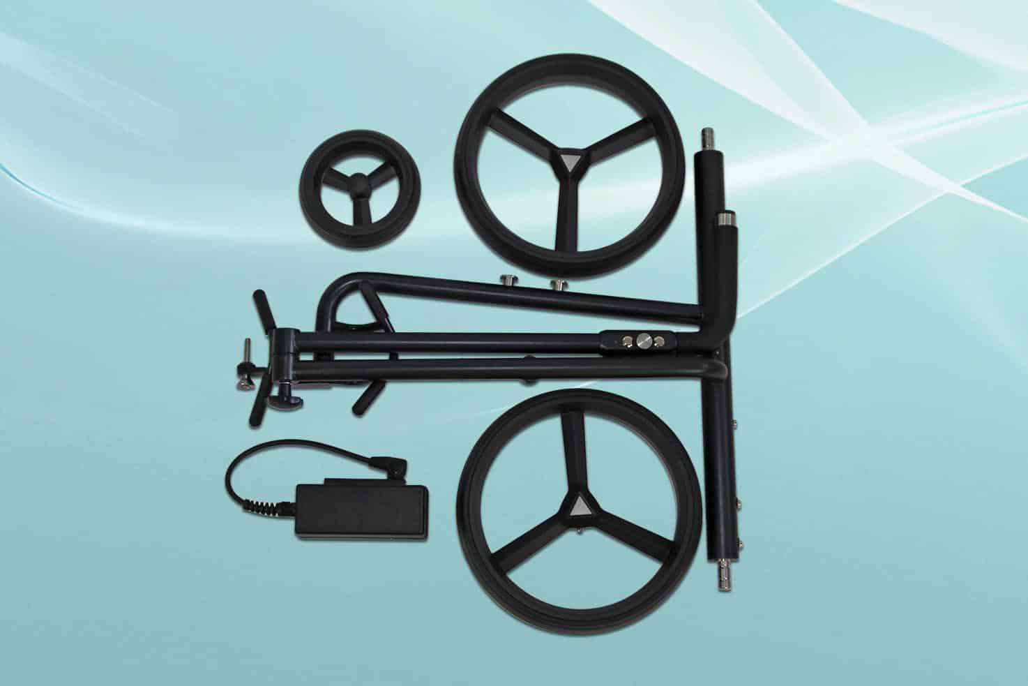 PG-Powergolf electric golf trolley Zorro flat steel black pearl