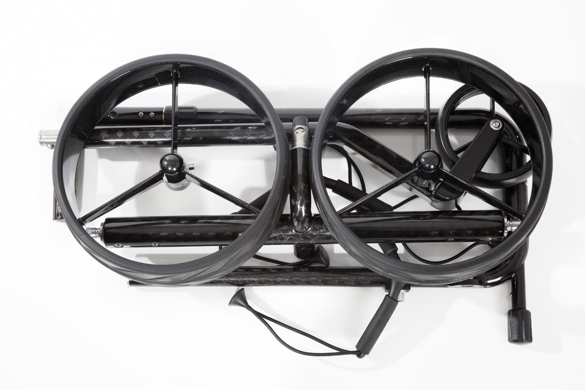 JuCad Elektro-Golftrolley CARBON TRAVEL 2.0 Schwarz-Rot