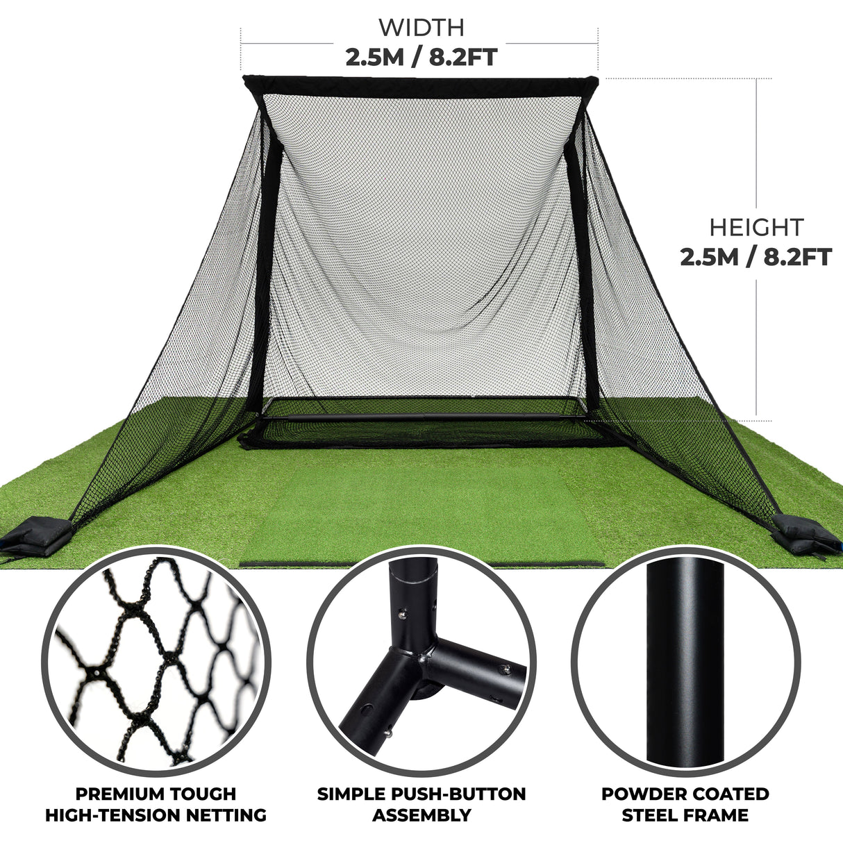 Filet de golf de luxe SIMSPACE pour la conduite à domicile