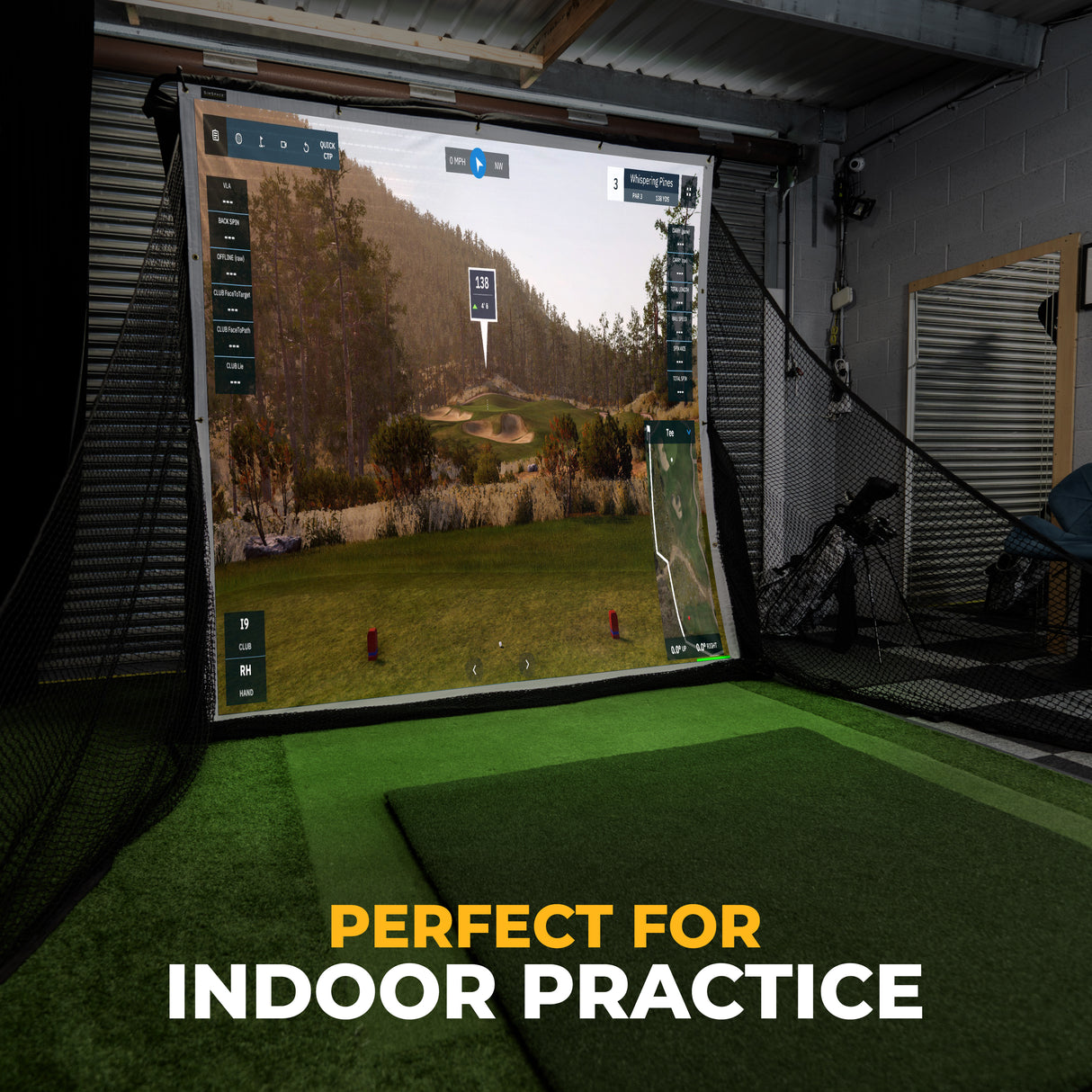 Filet de golf de luxe pour la maison SIMSPACE GOLF - Toile