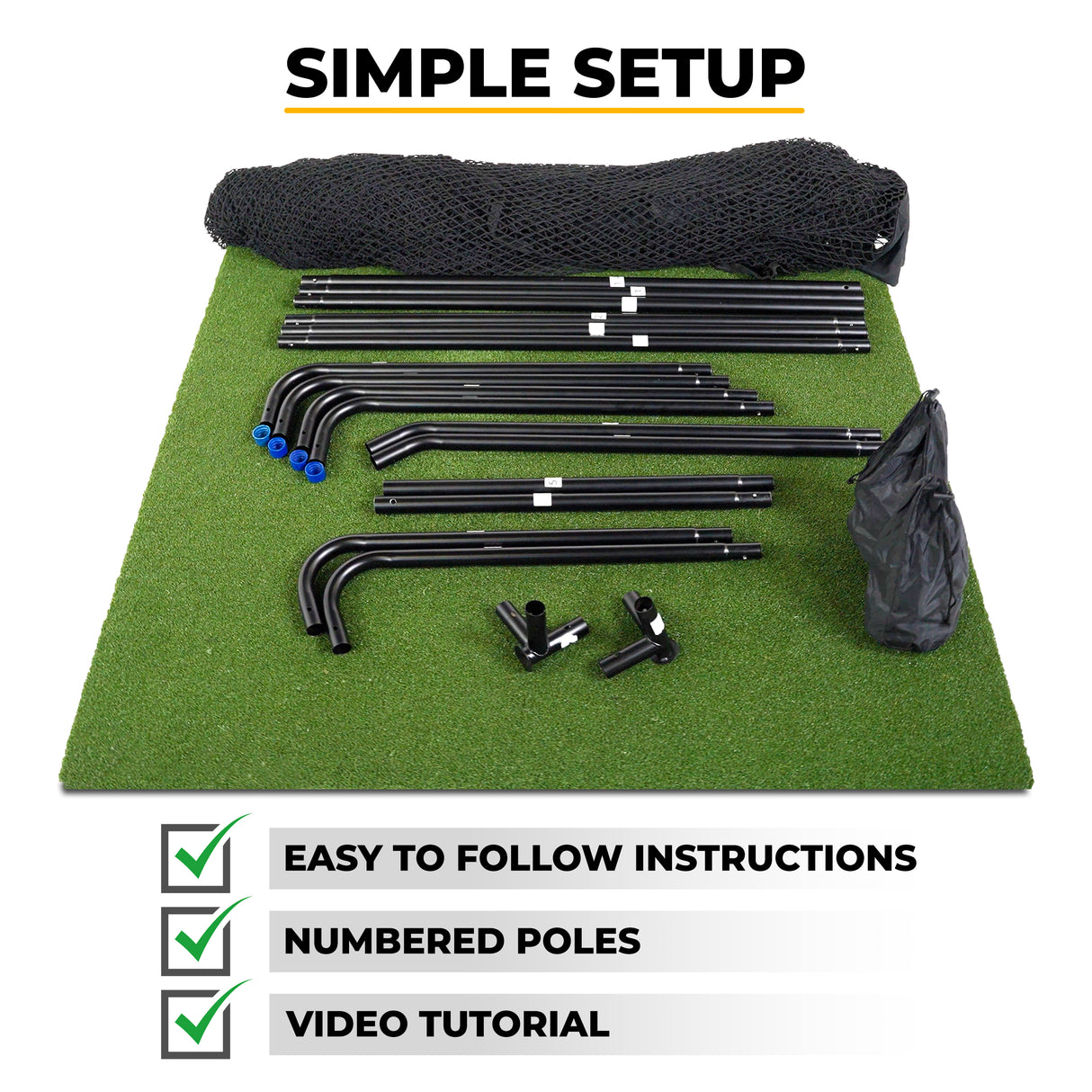 Filet de golf de luxe SIMSPACE pour la conduite à domicile