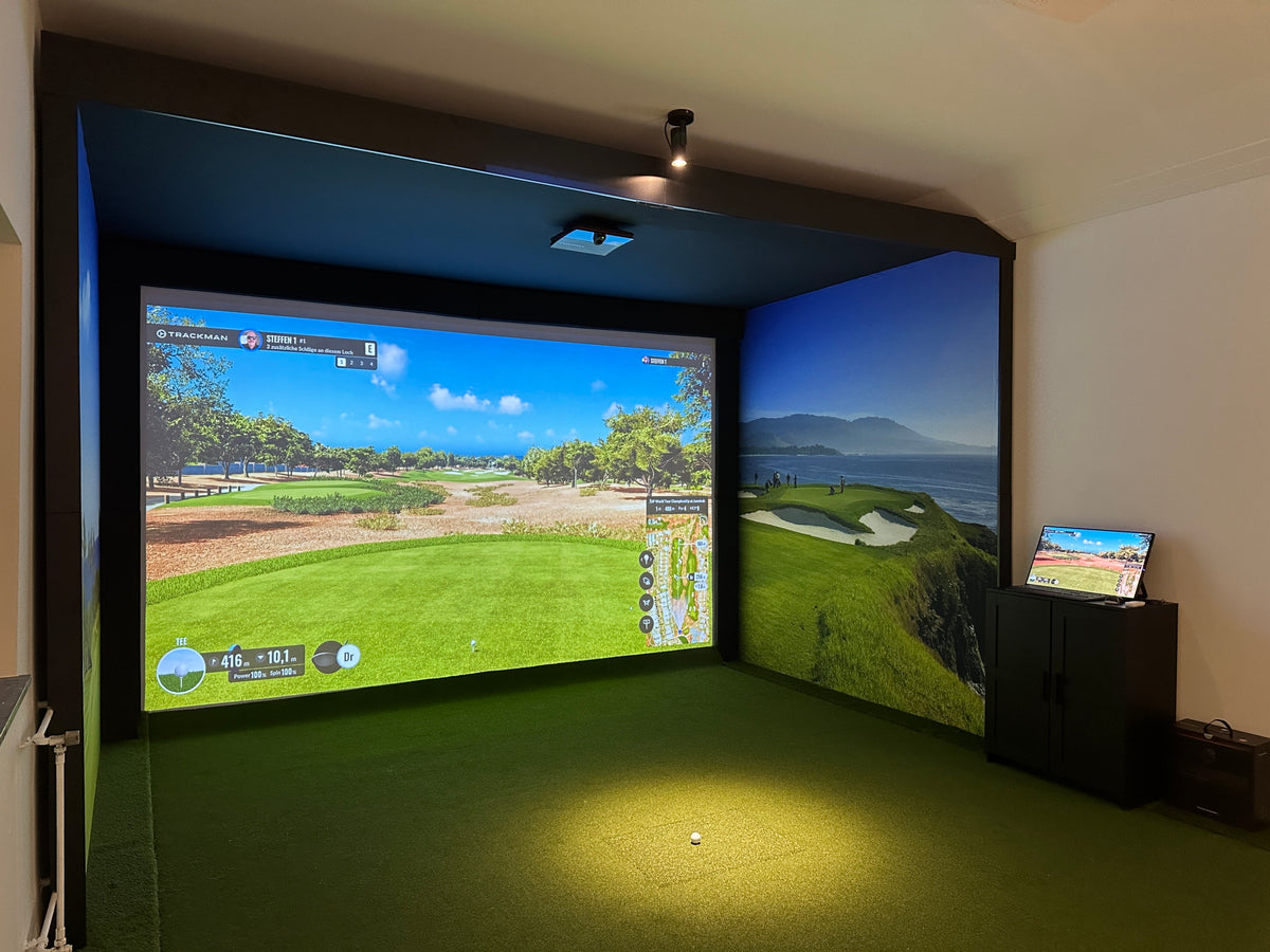 ARCADIA Premium Golfsimulator – Trackman iO Complete Komplettsystem auf Maß