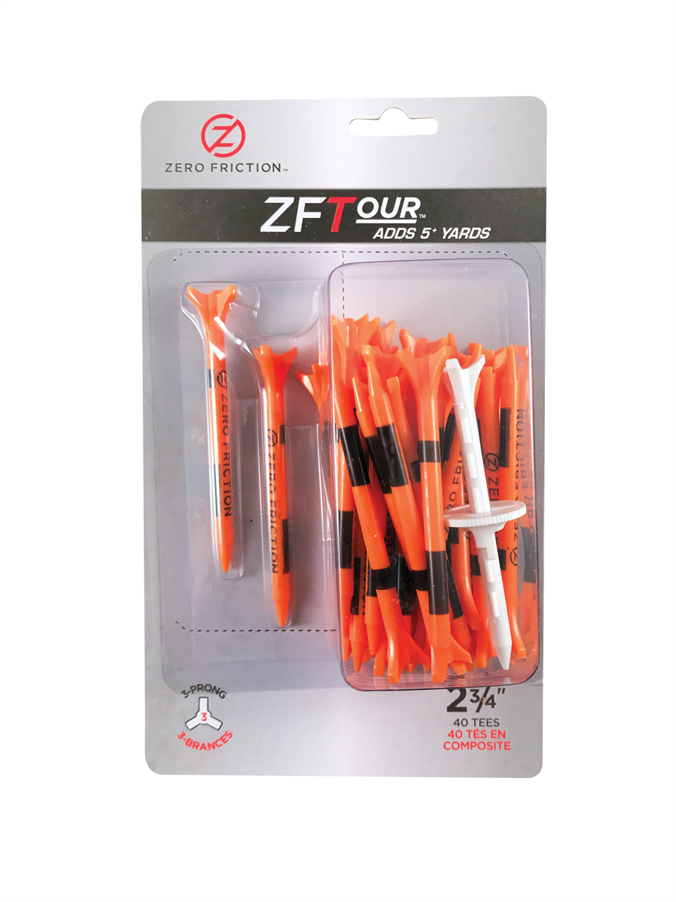 Tés Zero Friction Tour 3 broches 2 3/4