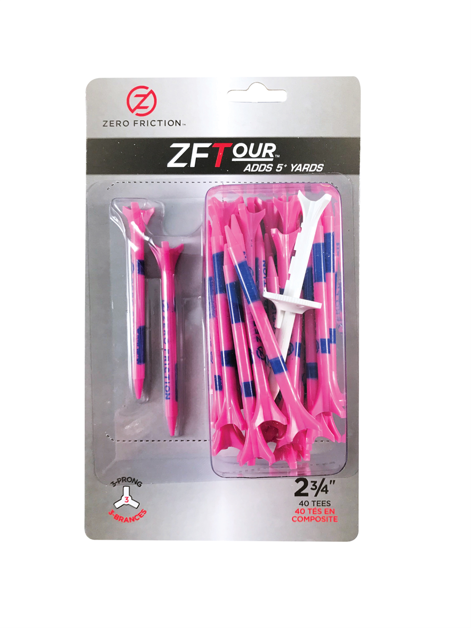 Tés Zero Friction Tour 3 broches 2 3/4