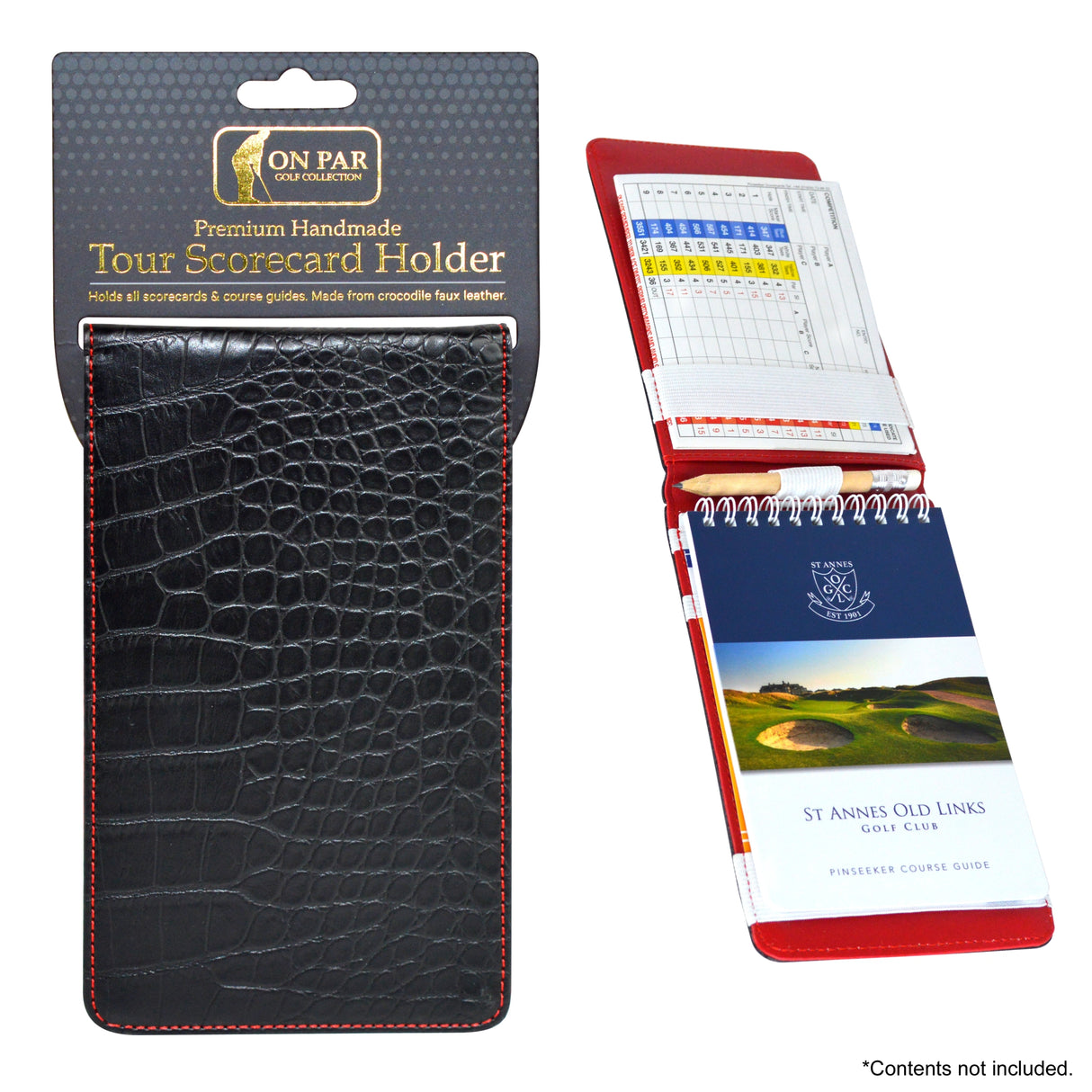 Porte-cartes de score SIMSPACE aspect cuir crocodile
