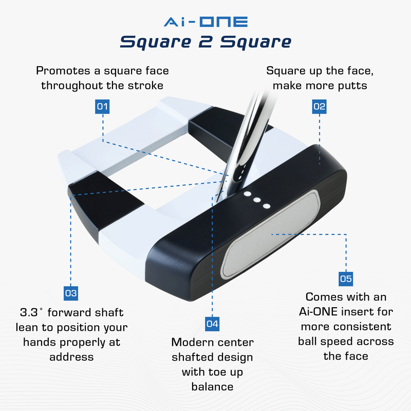 Putter double largeur ODYSSEY Square 2 Square
