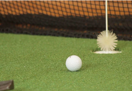 RETOUR NET trou de golf et drapeau