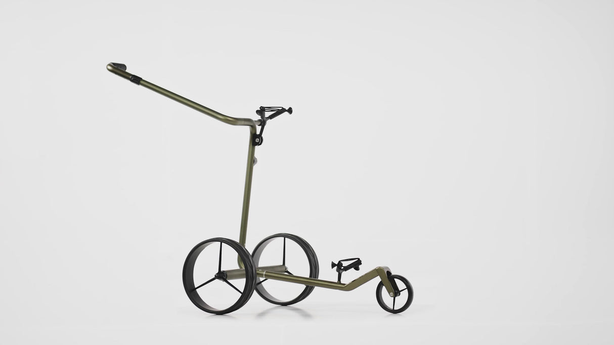 JuCad Electric Golf Trolley Carbon Travel Verde Black 2.0 - avant-garde in a nature black look