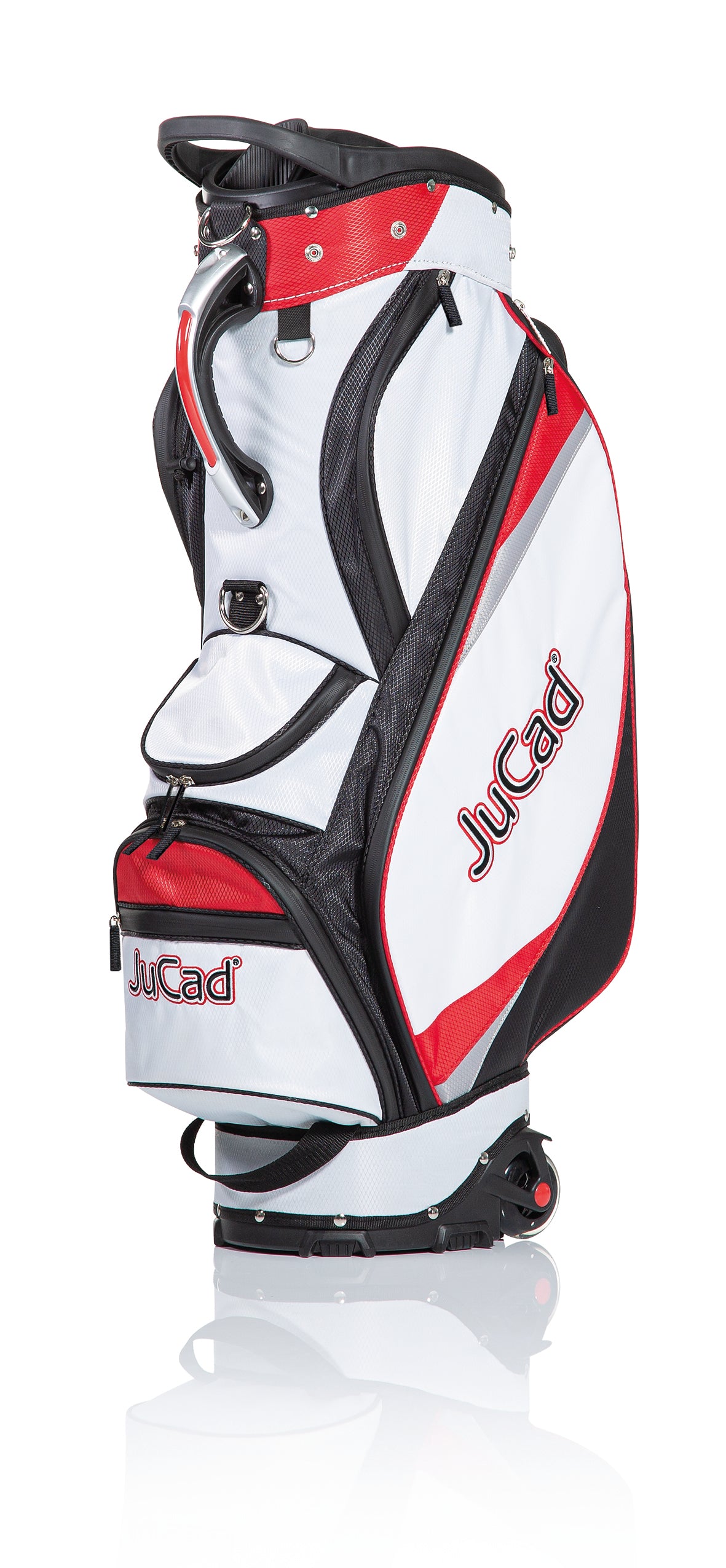 Sac de golf JuCad à rouler - chariot et sac à tirer avec roulettes et organiseur