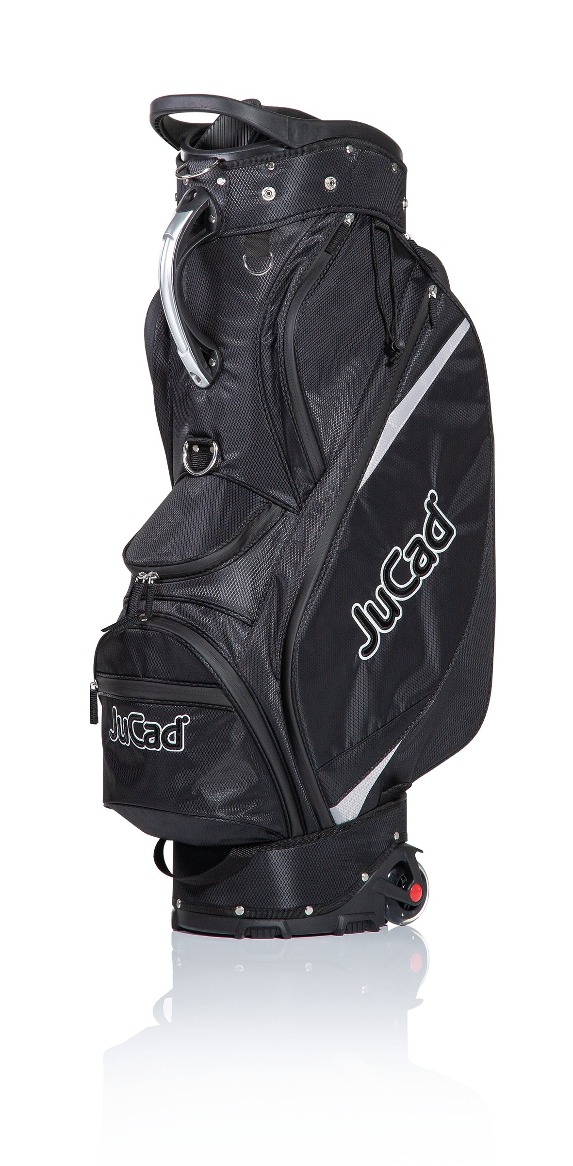 Sac de golf JuCad à rouler - chariot et sac à tirer avec roulettes et organiseur