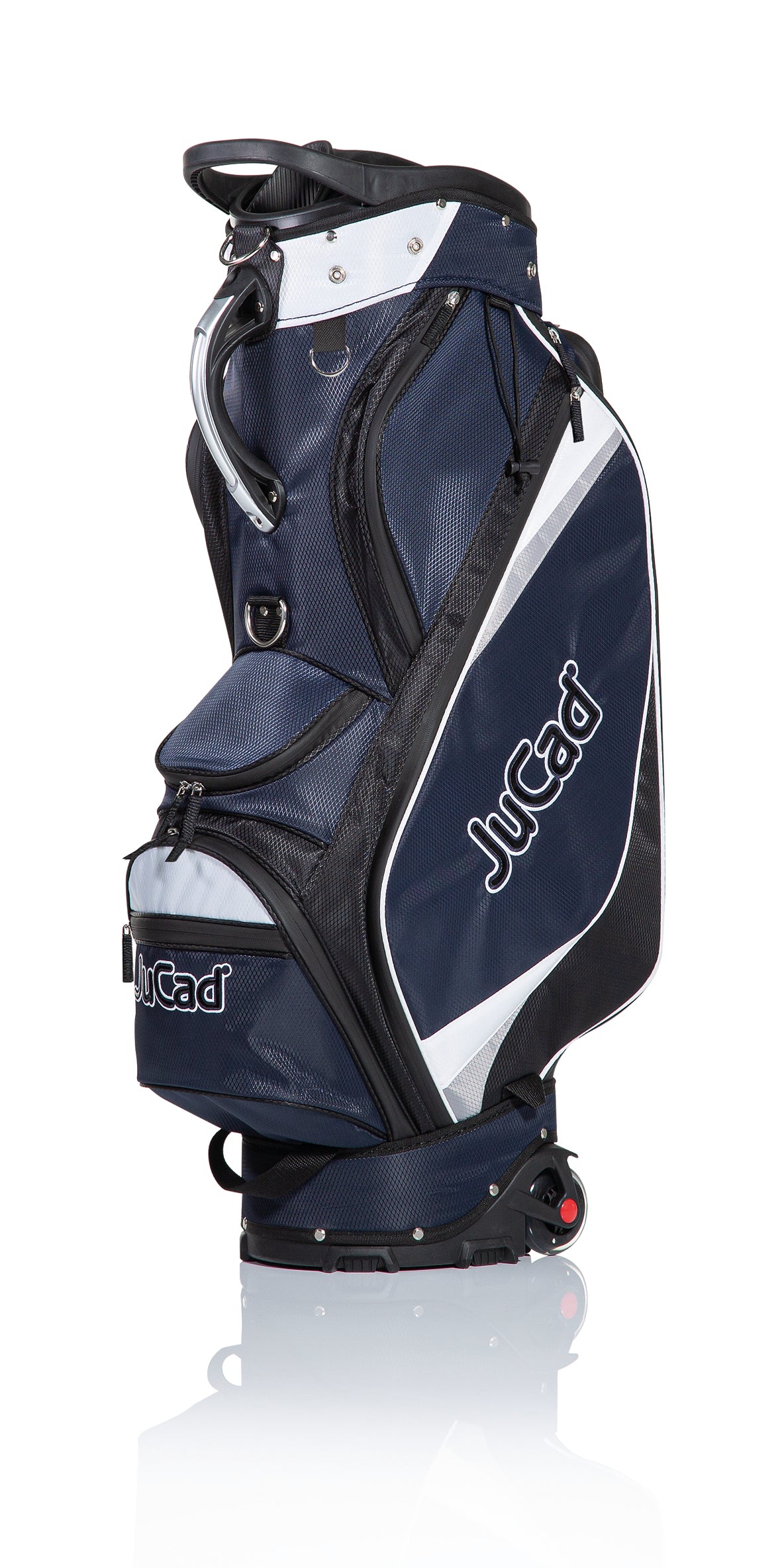 Sac de golf JuCad à rouler - chariot et sac à tirer avec roulettes et organiseur