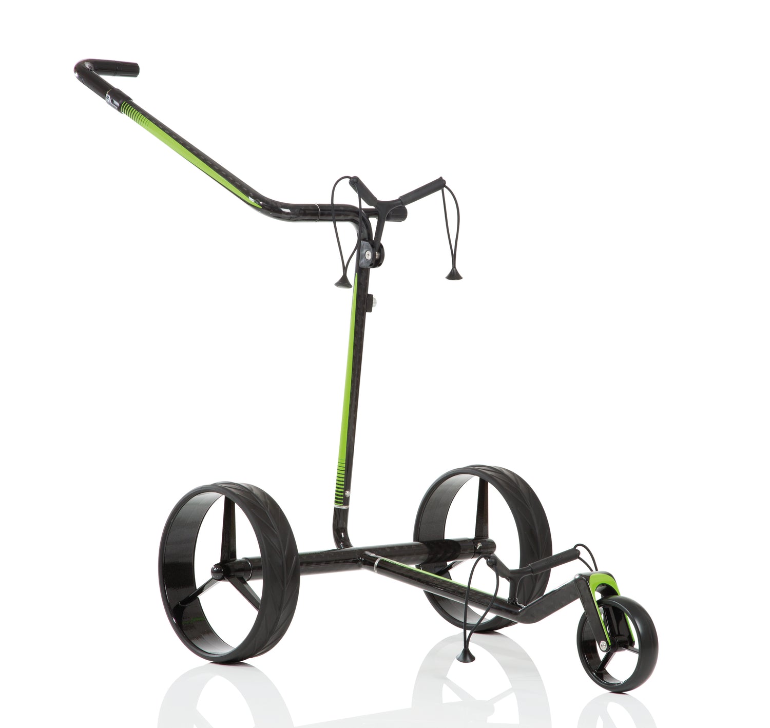 JuCad Elektro-Golftrolley CARBON TRAVEL 2.0 Schwarz-Grün
