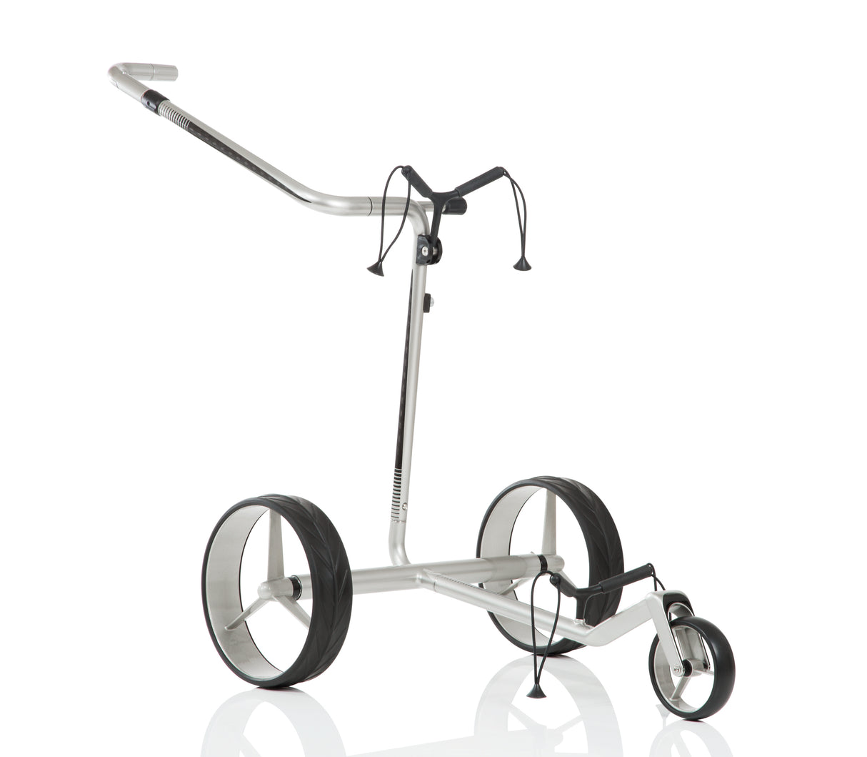 JuCad Elektro-Golftrolley CARBON TRAVEL 2.0 Silber-Schwarz