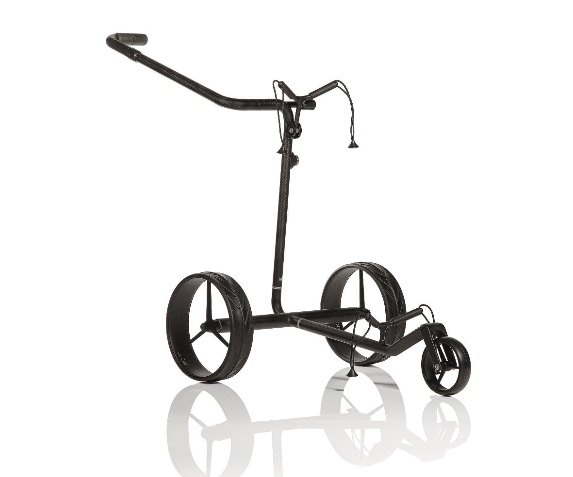JuCad Elektro-Golftrolley Carbon Travel Nero SV 2.0 - high-end in ultraleichtem Vollcarbon Mattschwarz