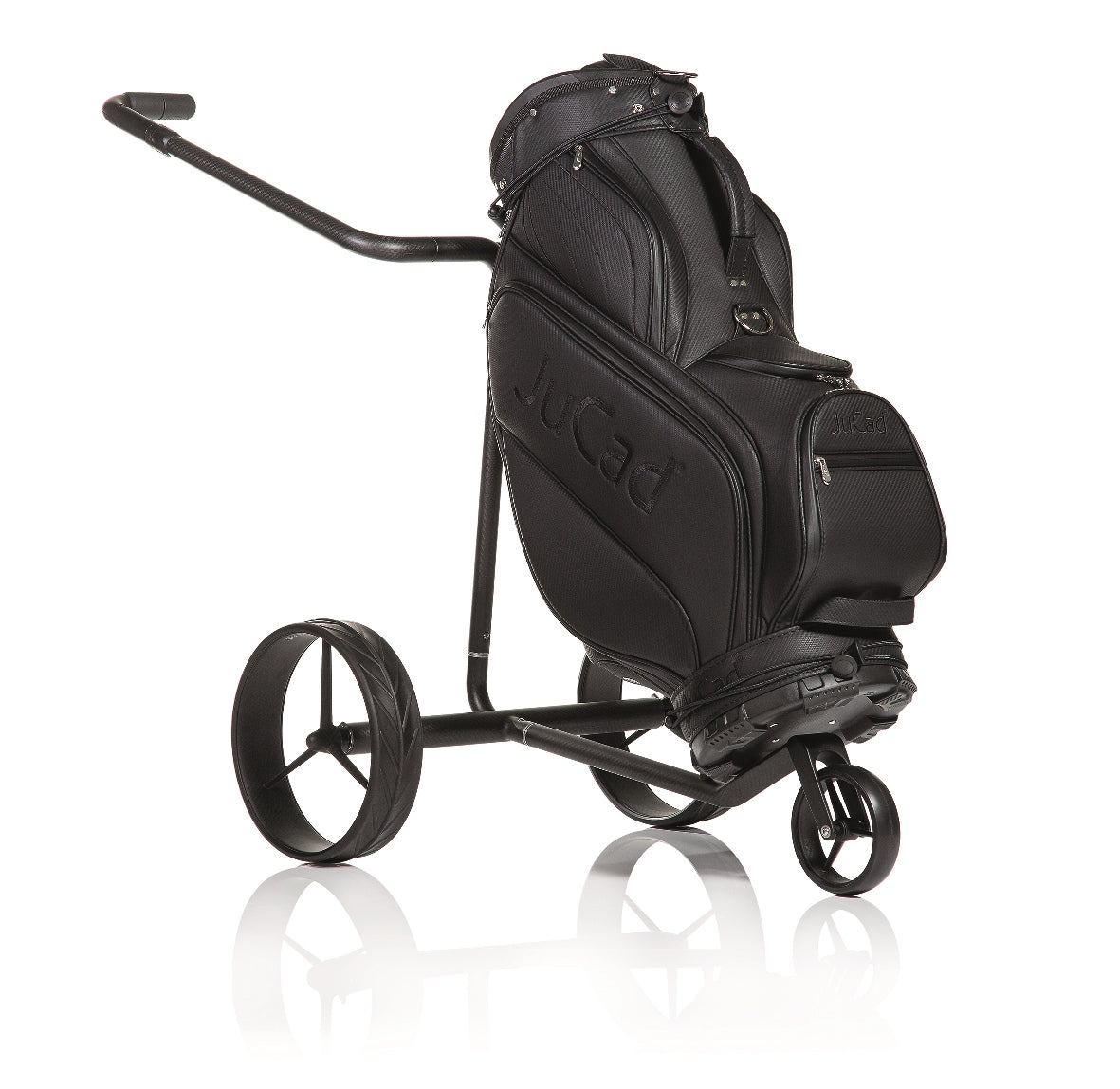 JuCad Elektro-Golftrolley Carbon Travel Nero SV 2.0 - high-end in ultraleichtem Vollcarbon Mattschwarz
