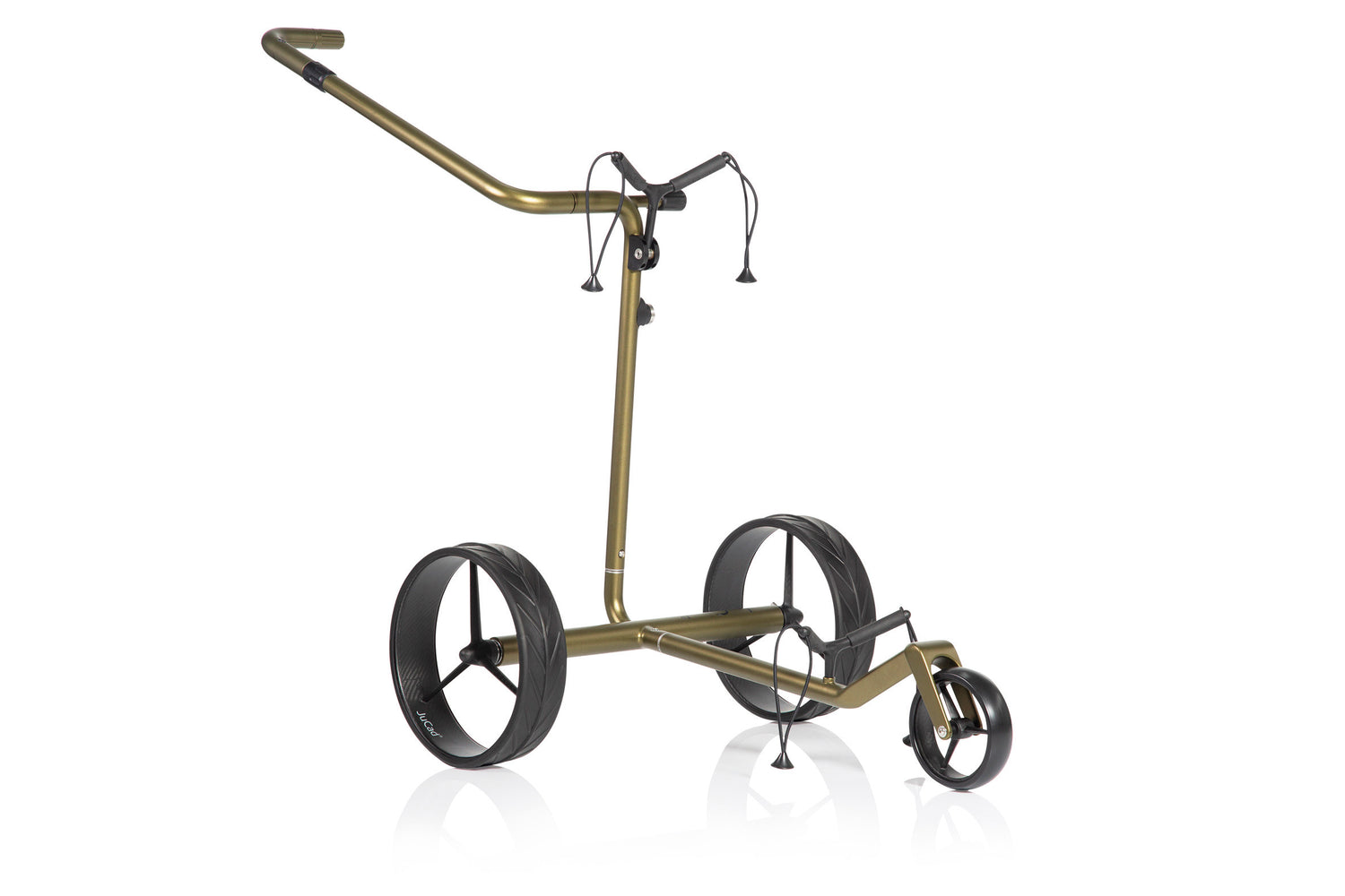 JuCad Elektro-Golftrolley Carbon Travel Verde Black 2.0 - Avantgardist im Nature-Black Look