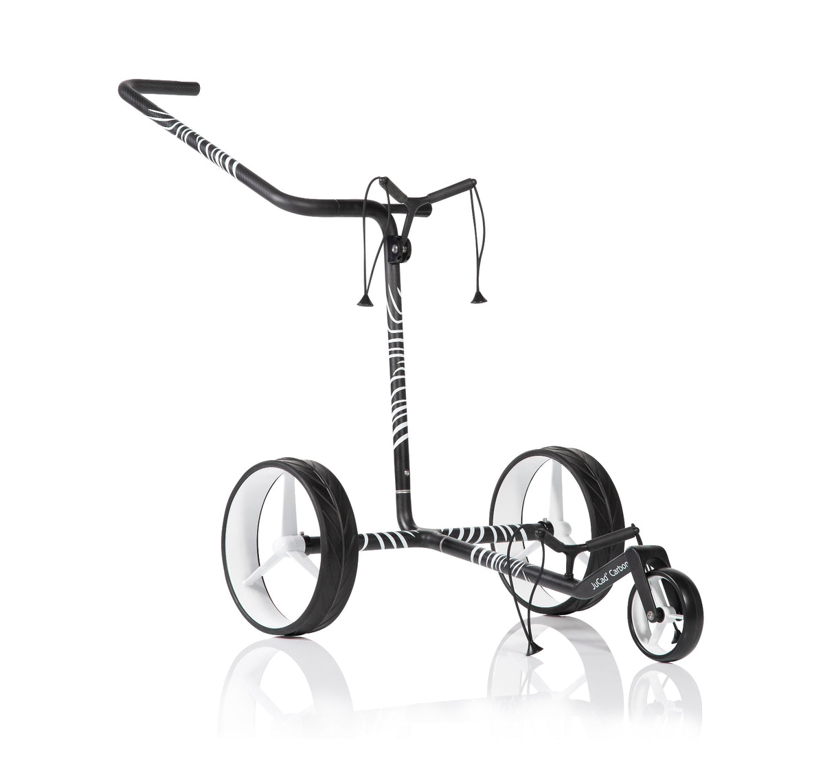 JuCad Golftrolley Carbon Zebra 3-rädrig - Matt lackiert im 3-K Design