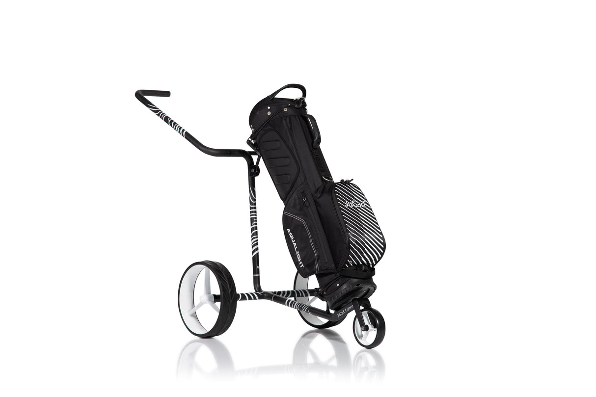 JuCad Golftrolley Carbon Zebra 3-rädrig - Matt lackiert im 3-K Design