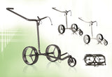 JuCad Golftrolley Carbon Shine 2-rädrig - das stylische Leichtgewicht schwarz-glänzend