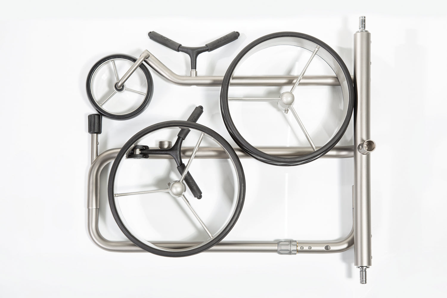 JuCad chariot de golf junior en acier inoxydable 2 roues - pour nos plus jeunes golfeurs