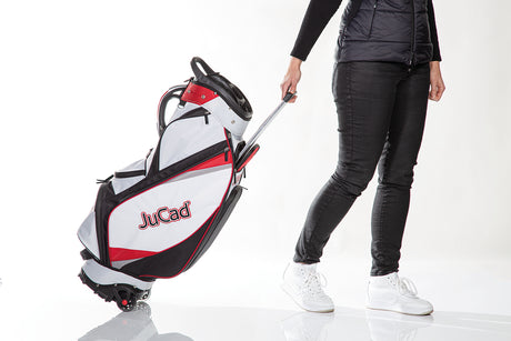 JuCad golf bag to roll - cart &amp; pull bag with wheels and organizer