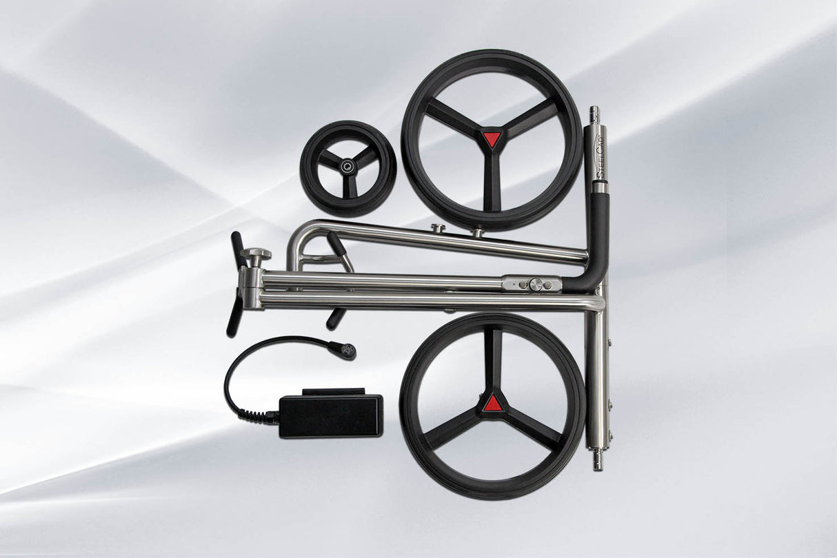 PG-Powergolf electric golf trolley Steel Cad Zorro flat