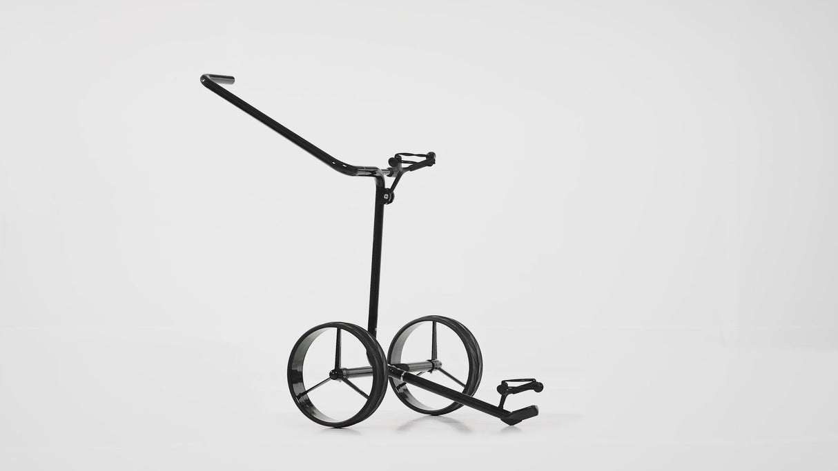 JuCad Golftrolley Carbon Shine 2 roues - l'élégant noir brillant léger